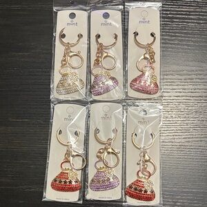 Mint Women's Glitter Purse Keychains bundle